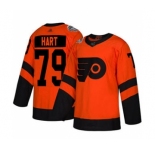 Men's Philadelphia Flyers #79 Carter Hart Orange 2019 Stadium Series Stitched Hockey Jersey