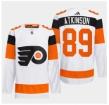 Men's Philadelphia Flyers #89 Cam Atkinson White 2024 Stadium Series Stitched Jersey