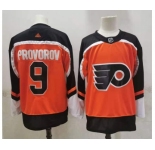 Men's Philadelphia Flyers #9 Ivan Provorov Orange Adidas 2020-21 Stitched NHL Jersey
