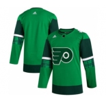 Men's Philadelphia Flyers Blank 2020 St. Patrick's Day Stitched Hockey Jersey Green