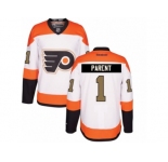 Men's Reebok Philadelphia Flyers #1 Bernie Parent Authentic White 3rd NHL Jersey