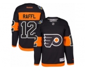 Men's Reebok Philadelphia Flyers #12 Michael Raffl Authentic Black 2017 Stadium Series NHL Jersey