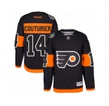 Men's Reebok Philadelphia Flyers #14 Sean Couturier Authentic Black 2017 Stadium Series NHL Jersey