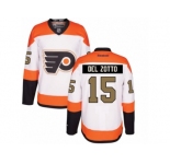 Men's Reebok Philadelphia Flyers #15 Michael Del Zotto Authentic White 3rd NHL Jersey