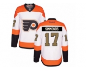 Men's Reebok Philadelphia Flyers #17 Wayne Simmonds Authentic White 3rd NHL Jersey