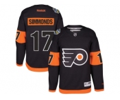 Men's Reebok Philadelphia Flyers #17 Wayne Simmonds Black 2017 Stadium Series Stitched NHL Jersey