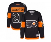 Men's Reebok Philadelphia Flyers #21 Scott Laughton Authentic Black 2017 Stadium Series NHL Jersey