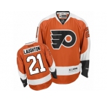Men's Reebok Philadelphia Flyers #21 Scott Laughton Authentic Orange Home NHL Jersey