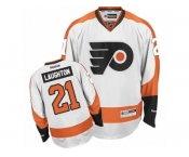 Men's Reebok Philadelphia Flyers #21 Scott Laughton Authentic White Away NHL Jersey