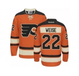 Men's Reebok Philadelphia Flyers #22 Dale Weise Authentic Orange New Third NHL Jersey