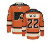 Men's Reebok Philadelphia Flyers #22 Dale Weise Authentic Orange New Third NHL Jersey