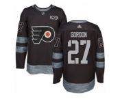 Men's Reebok Philadelphia Flyers #27 Boyd Gordon Authentic Black 1917-2017 100th Anniversary NHL Jersey