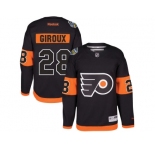 Men's Reebok Philadelphia Flyers #28 Claude Giroux Black 2017 Stadium Series Stitched NHL Jersey