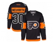 Men's Reebok Philadelphia Flyers #30 Michal Neuvirth Authentic Black 2017 Stadium Series NHL Jersey