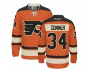 Men's Reebok Philadelphia Flyers #34 Chris Conner Authentic Orange New Third NHL Jersey