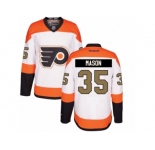 Men's Reebok Philadelphia Flyers #35 Steve Mason Authentic White 3rd NHL Jersey