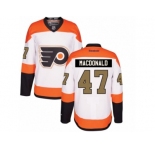 Men's Reebok Philadelphia Flyers #47 Andrew MacDonald Authentic White 3rd NHL Jersey