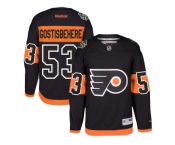 Men's Reebok Philadelphia Flyers #53 Shayne Gostisbehere Black 2017 Stadium Series Stitched NHL Jersey