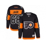 Men's Reebok Philadelphia Flyers #68 Jaromir Jagr Authentic Black 2017 Stadium Series NHL Jersey