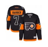 Men's Reebok Philadelphia Flyers #7 Bill Barber Authentic Black 2017 Stadium Series NHL Jersey