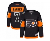 Men's Reebok Philadelphia Flyers #7 Bill Barber Authentic Black 2017 Stadium Series NHL Jersey