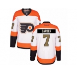 Men's Reebok Philadelphia Flyers #7 Bill Barber Authentic White 3rd NHL Jersey
