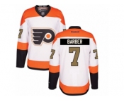 Men's Reebok Philadelphia Flyers #7 Bill Barber Authentic White 3rd NHL Jersey