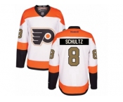 Men's Reebok Philadelphia Flyers #8 Dave Schultz Authentic White 3rd NHL Jersey