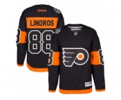 Men's Reebok Philadelphia Flyers #88 Eric Lindros Authentic Black 2017 Stadium Series NHL Jersey