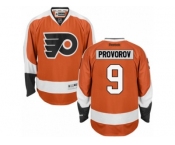 Men's Reebok Philadelphia Flyers #9 Ivan Provorov Authentic Orange Home NHL Jersey