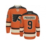 Men's Reebok Philadelphia Flyers #9 Ivan Provorov Authentic Orange New Third NHL Jersey