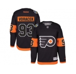 Men's Reebok Philadelphia Flyers #93 Jakub Voracek Black 2017 Stadium Series Stitched NHL Jersey
