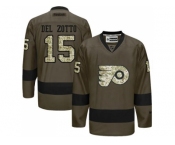 Philadelphia Flyers #15 Michael Del Zotto Green Salute to Service Stitched NHL Jersey
