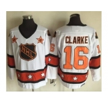 Philadelphia Flyers #16 Bobby Clarke White Orange All Star CCM Throwback Stitched NHL Jersey