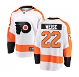 Philadelphia Flyers #22 Dale Weise Fanatics Branded White Away Breakaway NHL Jersey