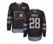 Philadelphia Flyers #28 Claude Giroux Black 1917-2017 100th Anniversary Stitched NHL Jersey