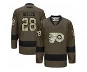 Philadelphia Flyers #28 Claude Giroux Green Salute to Service Stitched NHL Jersey