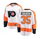 Philadelphia Flyers #35 Dustin Tokarski Fanatics Branded White Away Breakaway NHL Jersey