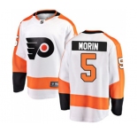 Philadelphia Flyers #5 Samuel Morin Fanatics Branded White Away Breakaway NHL Jersey