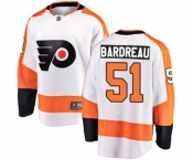 Philadelphia Flyers #51 Cole Bardreau Fanatics Branded White Away Breakaway NHL Jersey