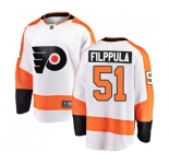 Philadelphia Flyers #51 Valtteri Filppula Fanatics Branded White Away Breakaway NHL Jersey