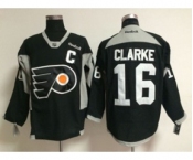 nhl jerseys philadelphia flyers #16 clarke black[patch C]