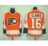 nhl jerseys philadelphia flyers #16 clarke orange