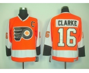 nhl jerseys philadelphia flyers #16 clarke orange
