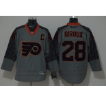 nhl jerseys philadelphia flyers #28 giroux grey[charcoal cross check]