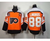 nhl jerseys philadelphia flyers #88 lindros orange[patch C][m&n]