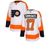 Women Adidas Philadelphia Flyers #17 Wayne Simmonds Authentic White Away NHL Jersey