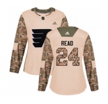 Women Adidas Philadelphia Flyers #24 Matt Read Authentic Camo Veterans Day Practice NHL Jersey