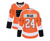 Women Adidas Philadelphia Flyers #24 Matt Read Orange Home Authentic Stitched NHL Jersey
