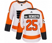 Women Adidas Philadelphia Flyers #25 James Van Riemsdyk Authentic White Away NHL Jersey